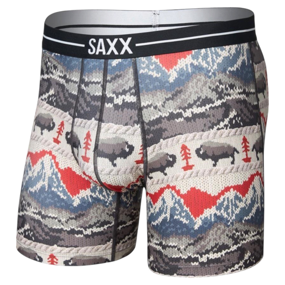 SAXX VOLT BREATHABLE MESH BOXER BRIEF HIKING SWEATER CREAM