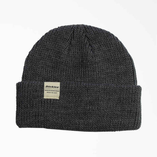 DICKIES THICK KNIT CUFFED BEANIE HEATHER CHARCOAL