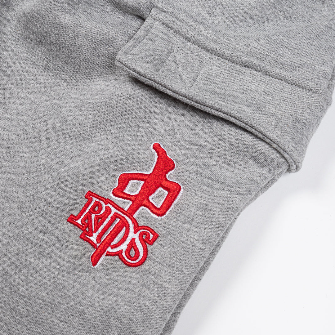 RDS EMB SMALL LOGO CARGO SWEATPANTS ATHLETIC HEATHER