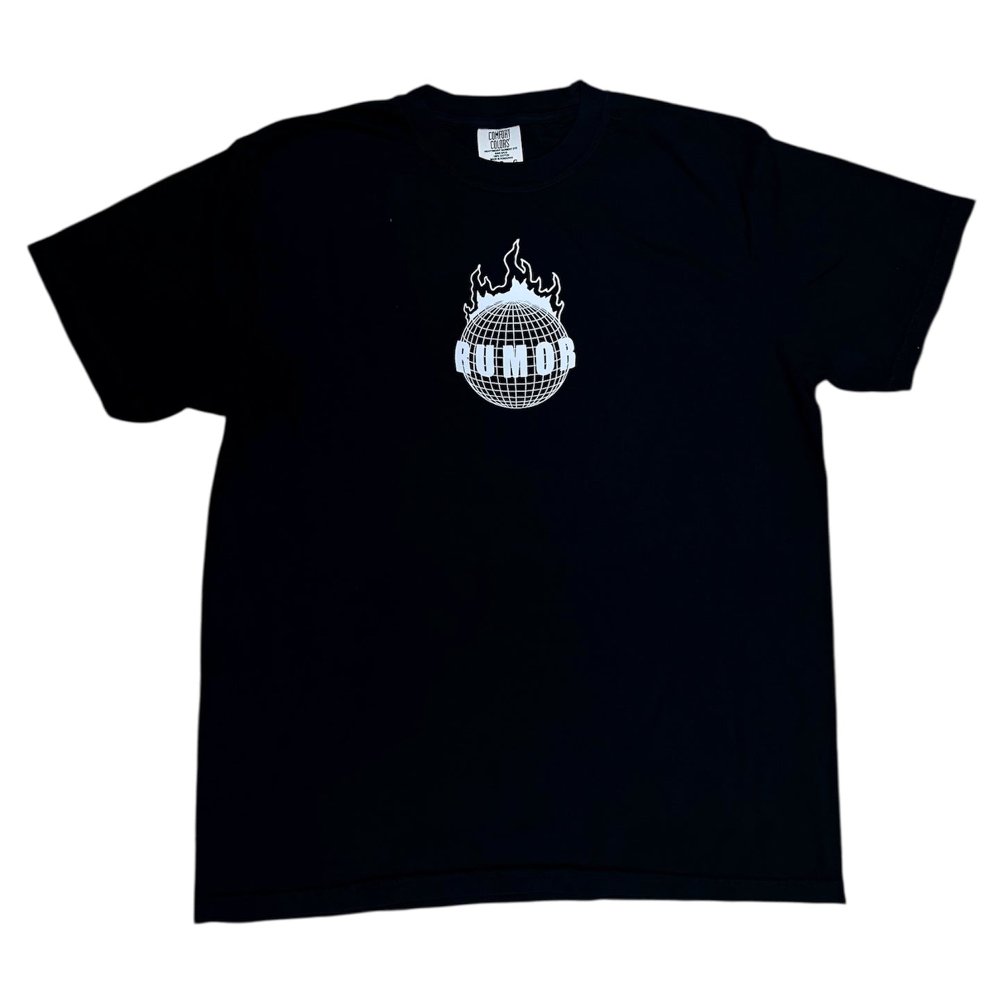 RUMOR BURNING WORLD TEE BLACK