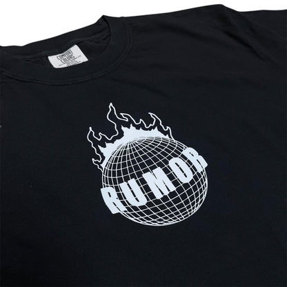 RUMOR BURNING WORLD TEE BLACK