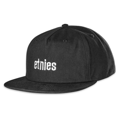 ETNIES WORDMARK EMBROIDERY SNAPBACK BLACK