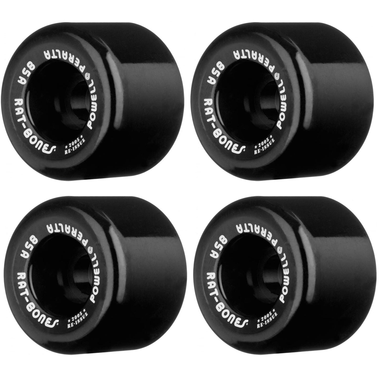 POWELL PERALTA RAT BONES 85A BLACK WHEELS 60MM