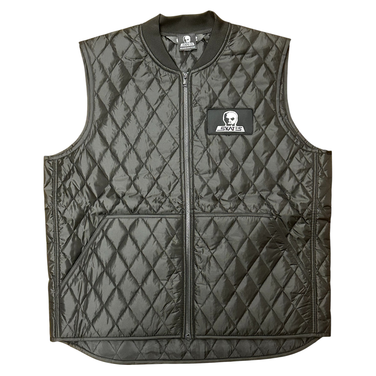 SKULL SKATES VEST LOGO PATCH BLACK