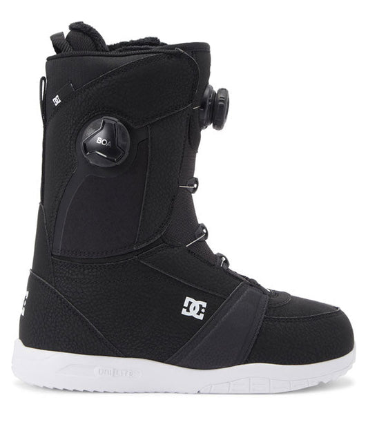 DC WOMENS SNOWBOARD BOOTS LOTUS BLACK WHITE BLACK 2025