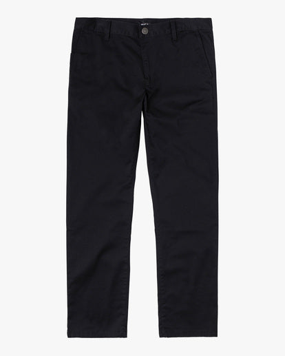 RVCA WEEKEND STRAIGHT FIT STRETCH PANT BLACK