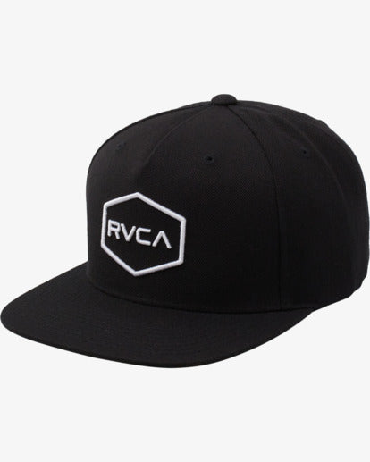 RVCA COMMONWEALTH SNAPBACK TRUCKER HAT BLACK