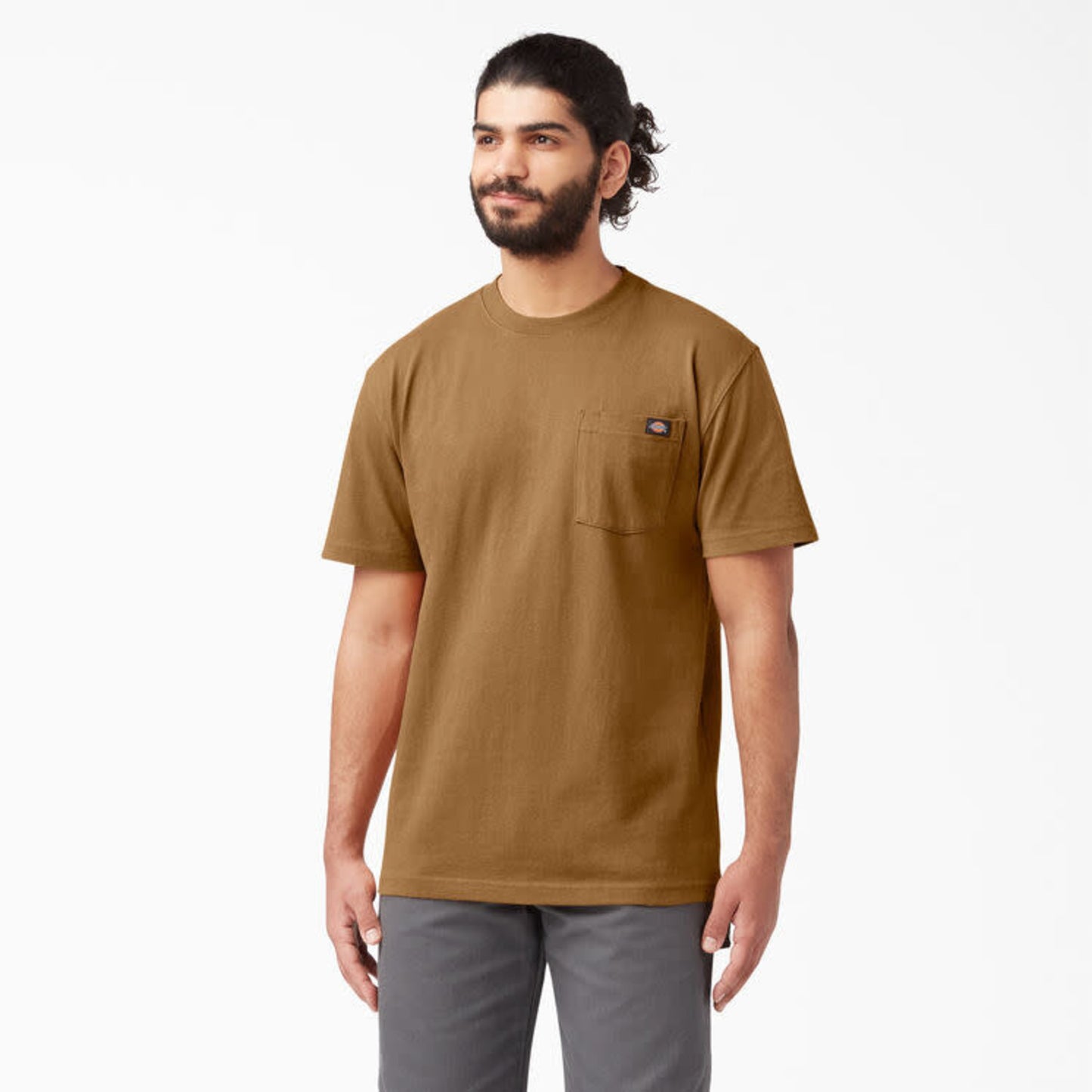 DICKIES SKATEBOARDING HEAVYWEIGHT SS POCKET TEE BRUN CANARD