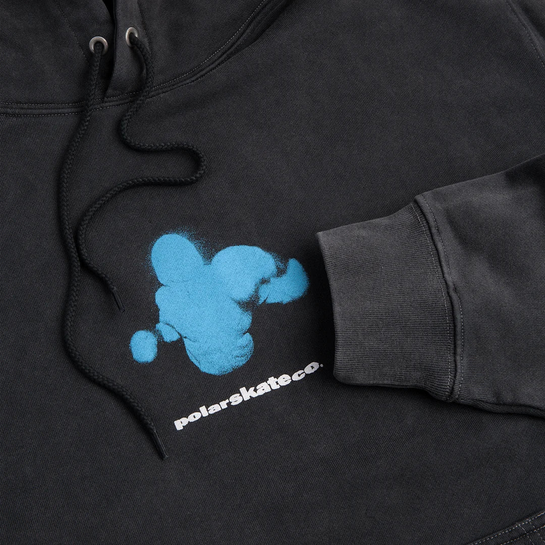 POLAR DAVE HOODIE FIGHTING MYSELF SILVER BLACK