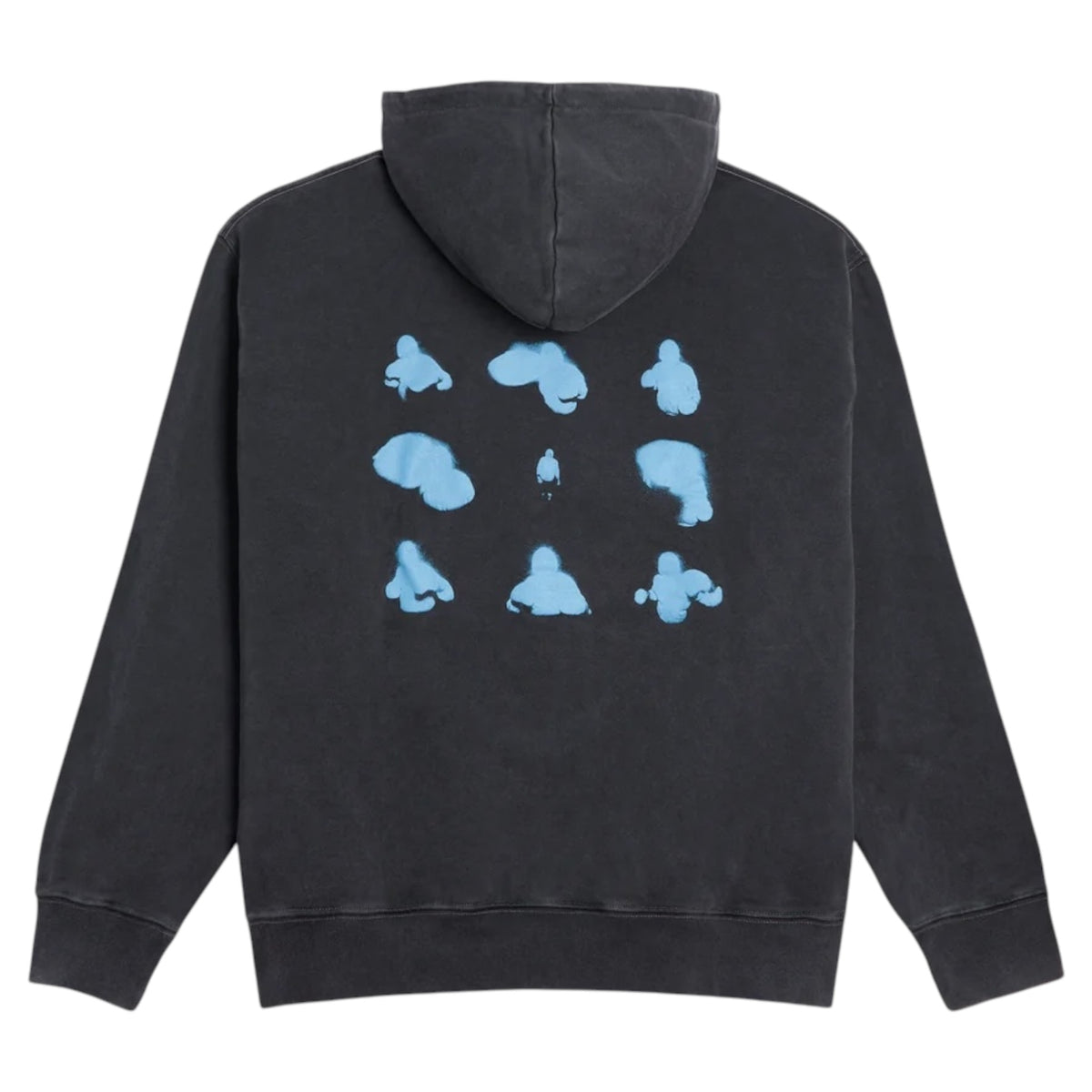 POLAR DAVE HOODIE FIGHTING MYSELF SILVER BLACK