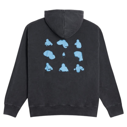 POLAR DAVE HOODIE FIGHTING MYSELF SILVER BLACK