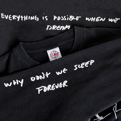 POLAR ON REPEAT SILVER BLACK LONG SLEEVE TEE