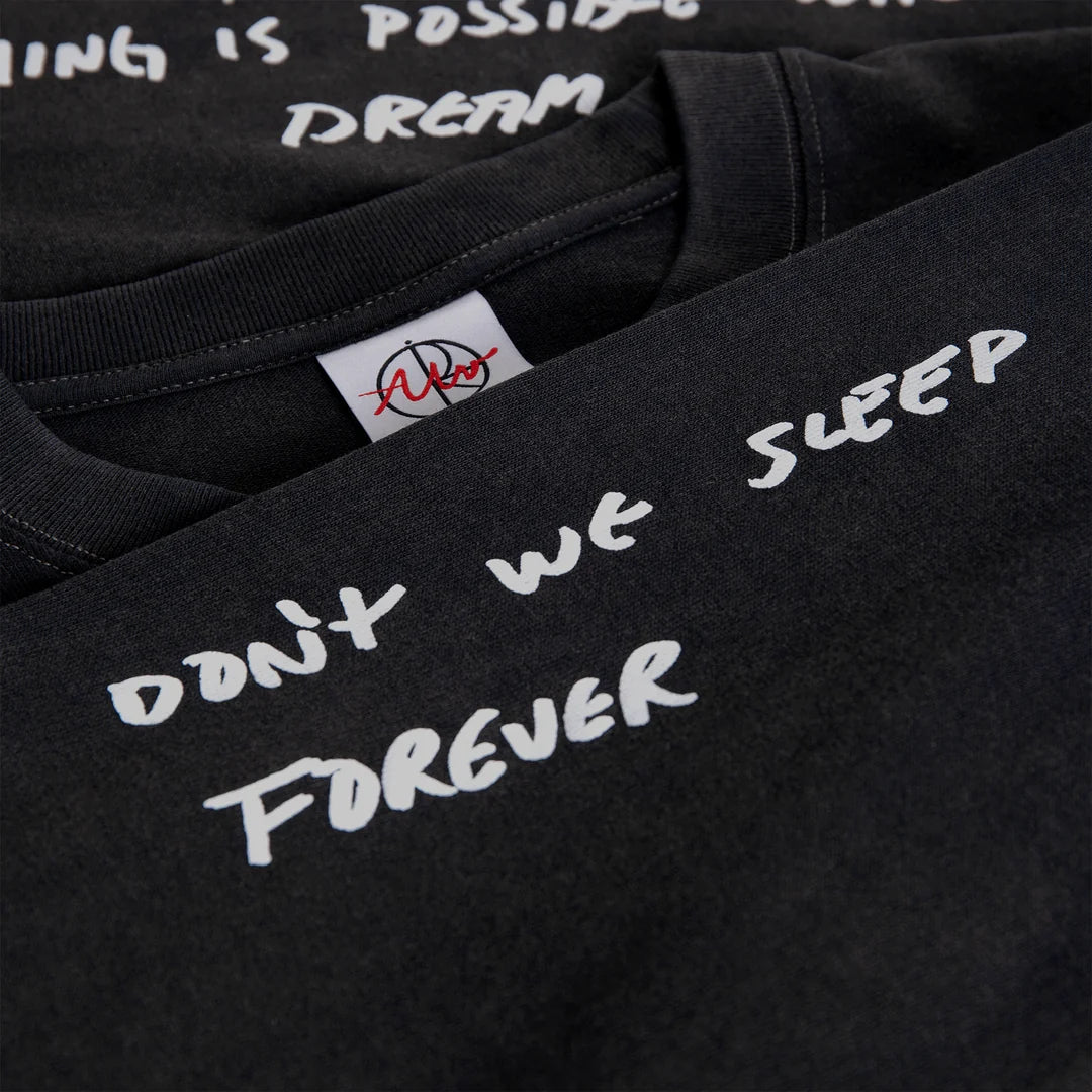 POLAR ON REPEAT SILVER BLACK LONG SLEEVE TEE