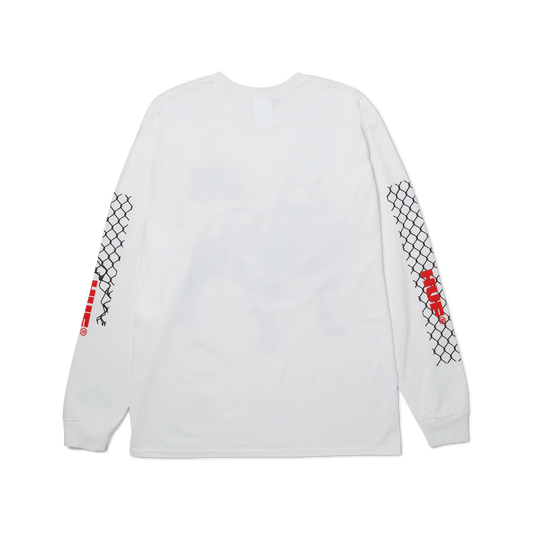HUF 4 THE DAWGS LS TEE WHITE