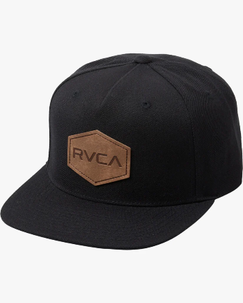 RVCA COMMONWEALTH DLX SNAPBACK HAT BLACK