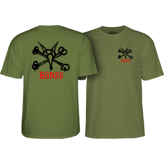 POWELL PERALTA RAT BONES TEE MILITARY GREEN