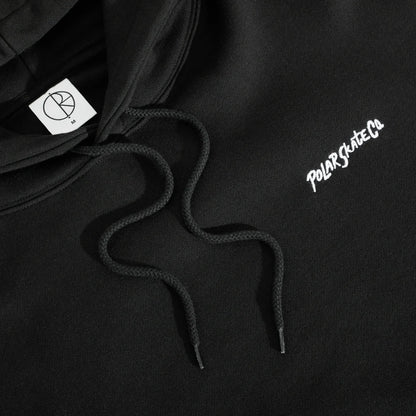 POLAR DAVE SURF LOGO HOODIE BLACK