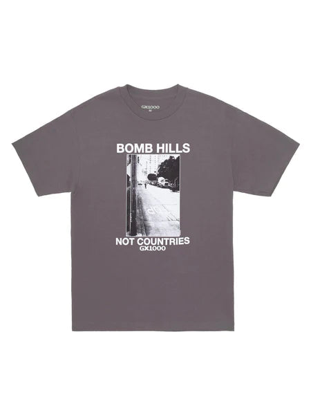 GX1000 BOMB HILLS NOT COUNTRIES TEE CHARCOAL