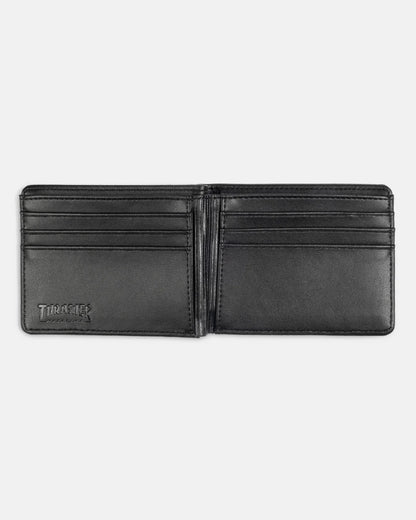 THRASHER SKATE GOAT LEATHER WALLET BLACK