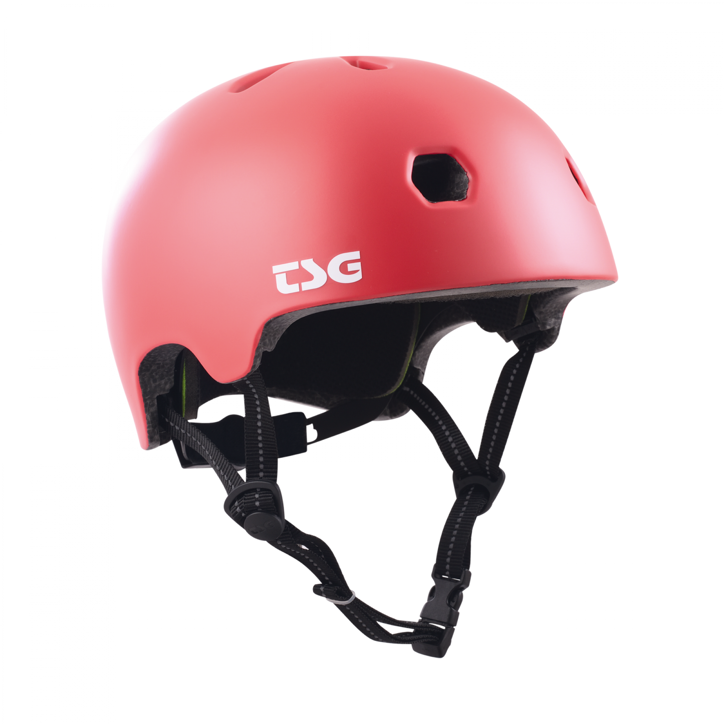 CASQUE TSG META SOLID COULEUR SATINÉ ROUGE DOUX