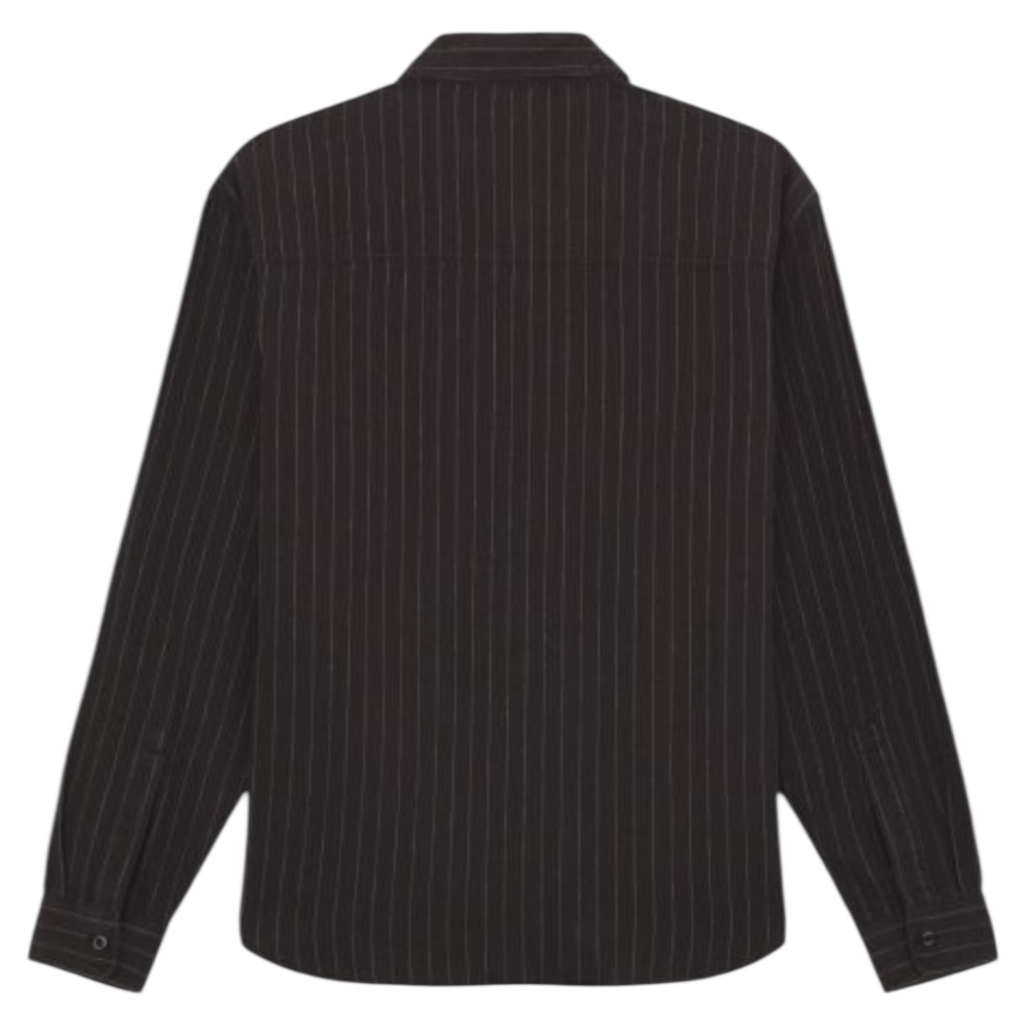 DICKIES MENS NEW HICKORY LONG SLEEVE BUTTON UP SHIRT BLACK