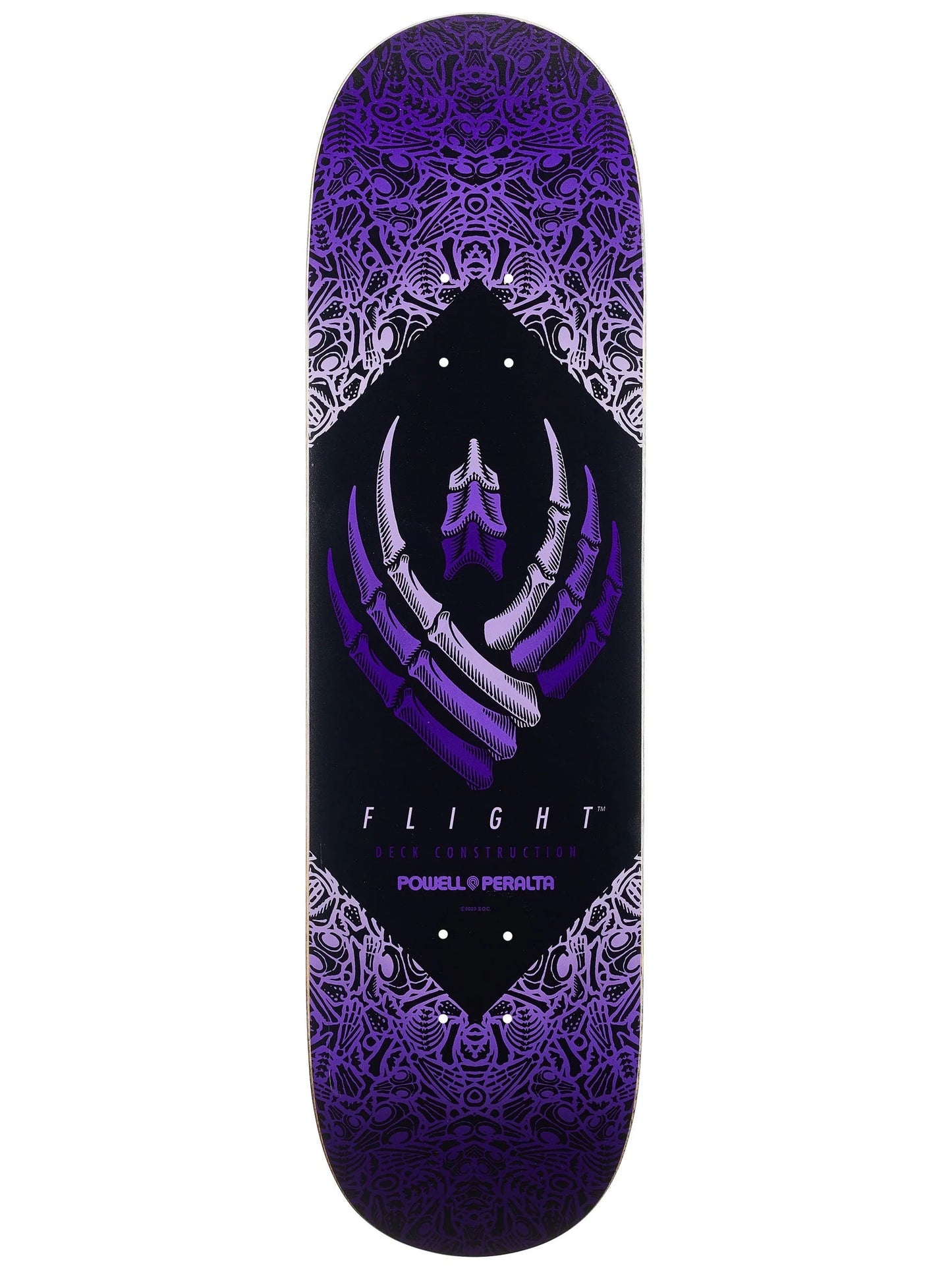 POWELL PERALTA BONES FLIGHT DECK PURPLE 8.5