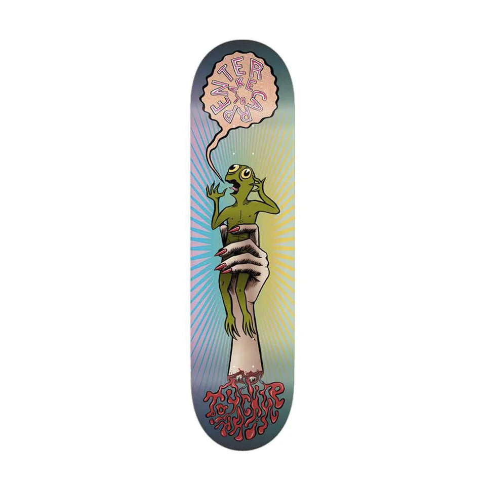 TOY MACHINE CARPENTER TURTLE IN HAND DECK 8.0