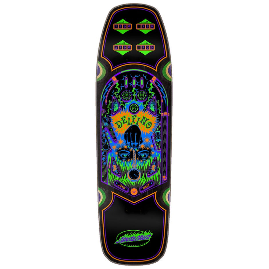 SANTA CRUZ DELFINO PINBALL SHAPED DECK 9.14