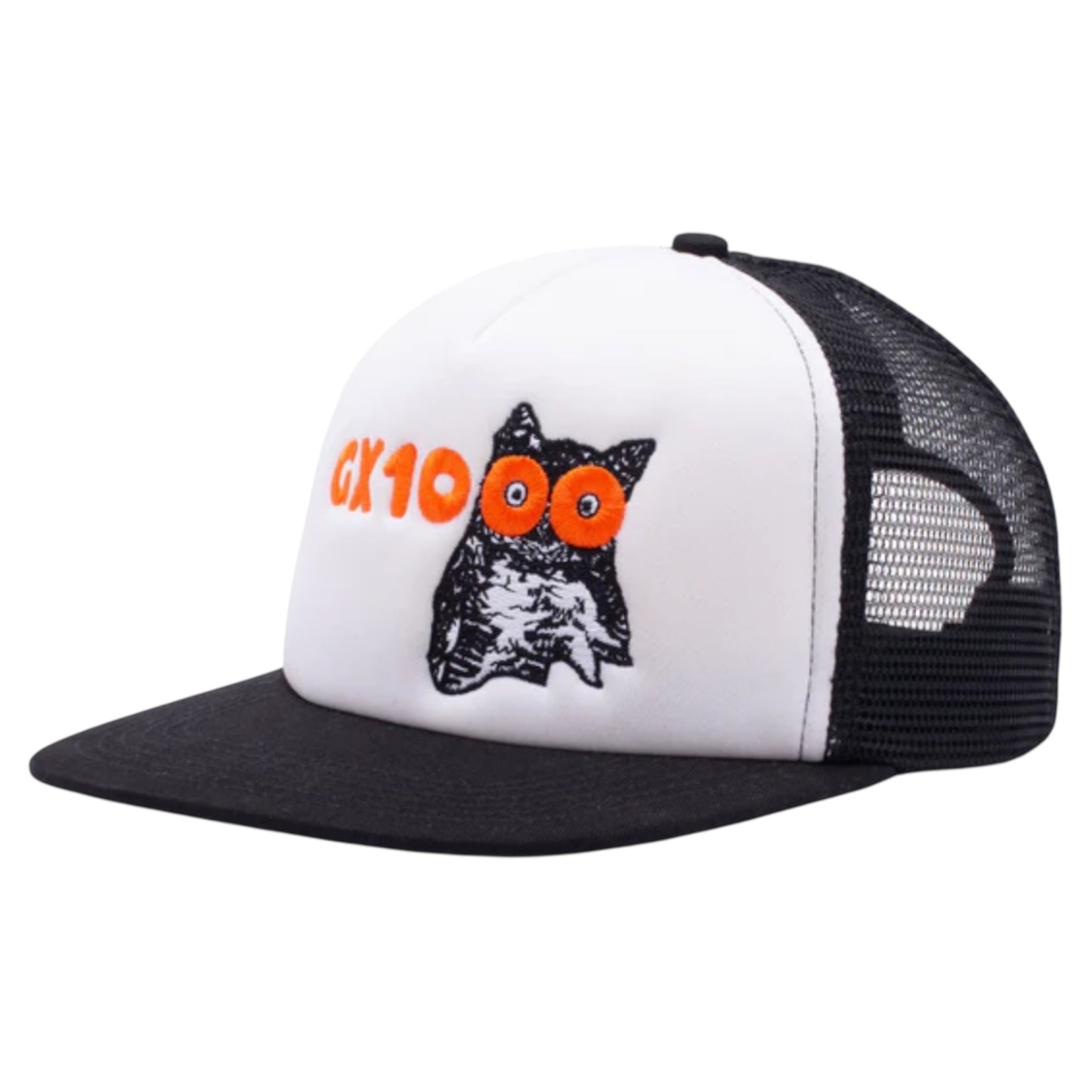 GX1000 OWL TRUCKER HAT BLACK WHITE