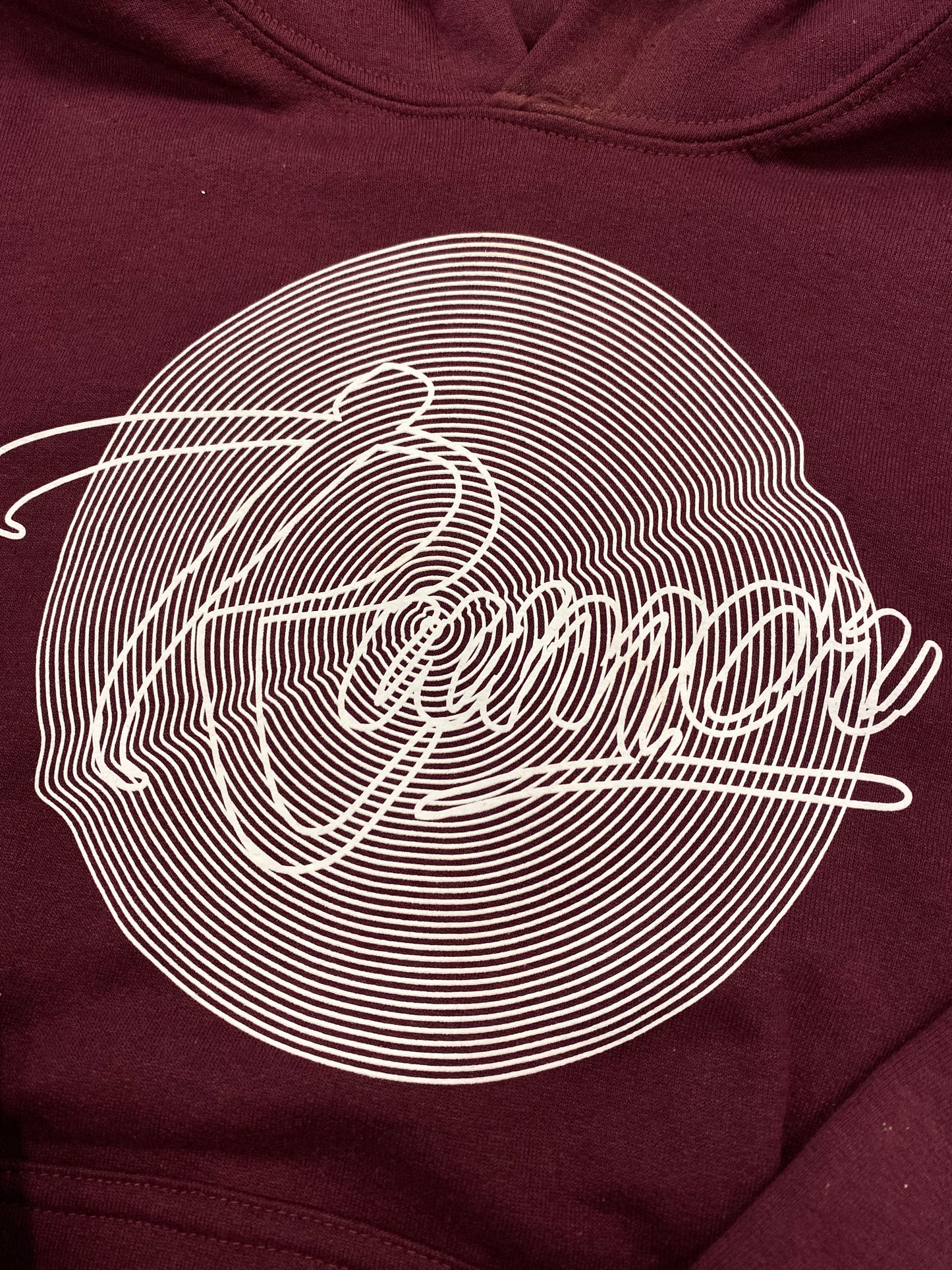 RUMOR DISTORTED KIDS HOODIE MAROON