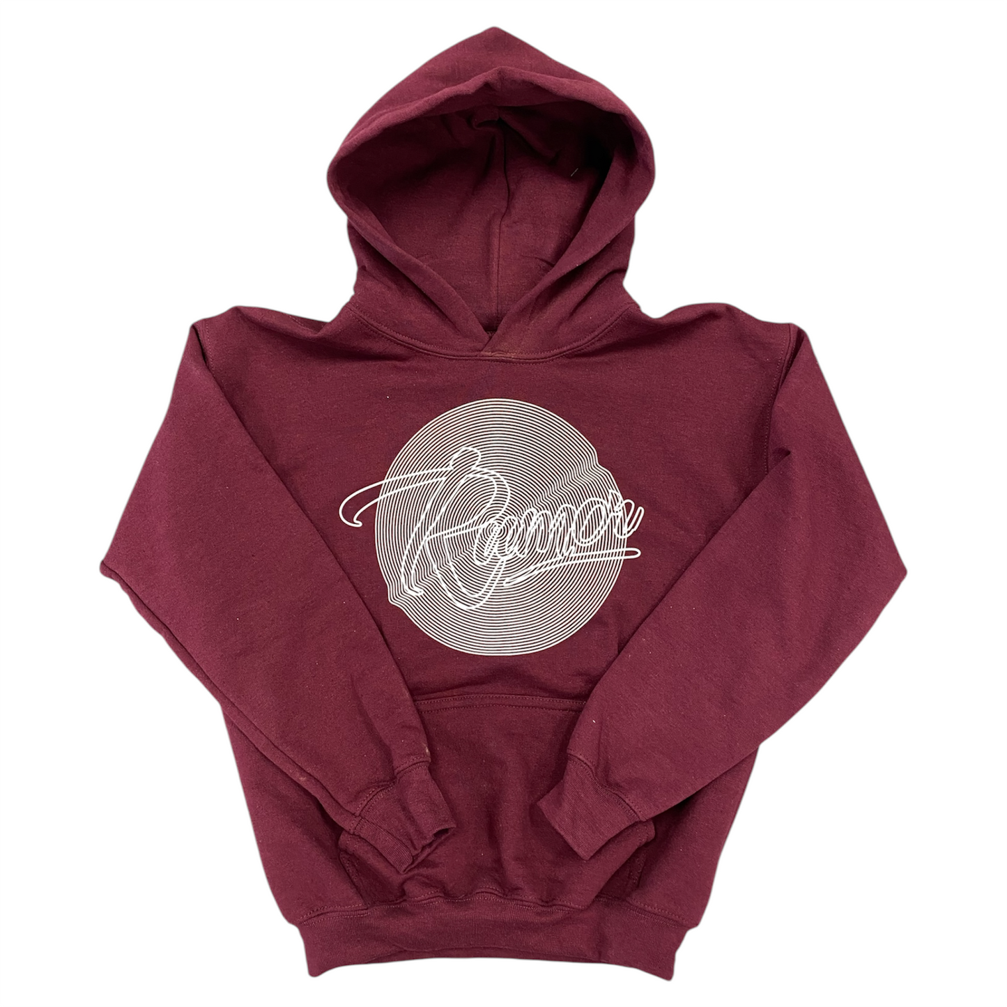 RUMOR DISTORTED KIDS HOODIE MAROON