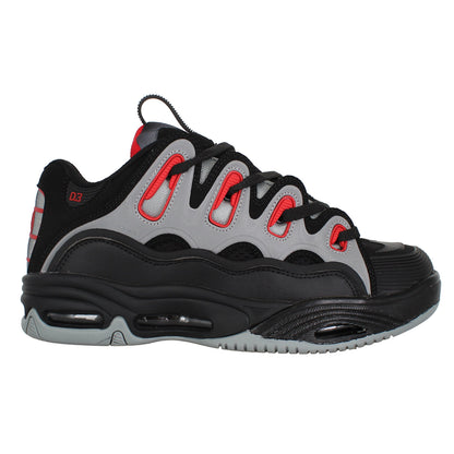 OSIRIS D3 2001 BLACK LT. GREY RED