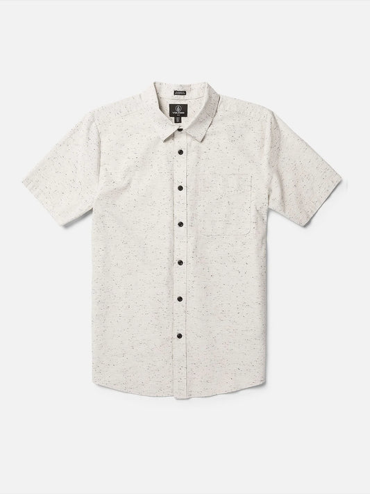 VOLCOM DATE KNIGHT SS BUTTON UP OFF WHITE