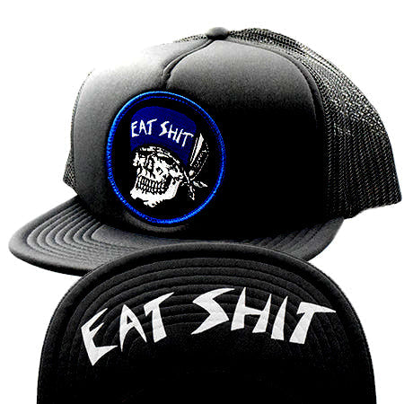 SUICIDAL SKATES EAT SHIT PATCH FLIP MESH HAT BLACK