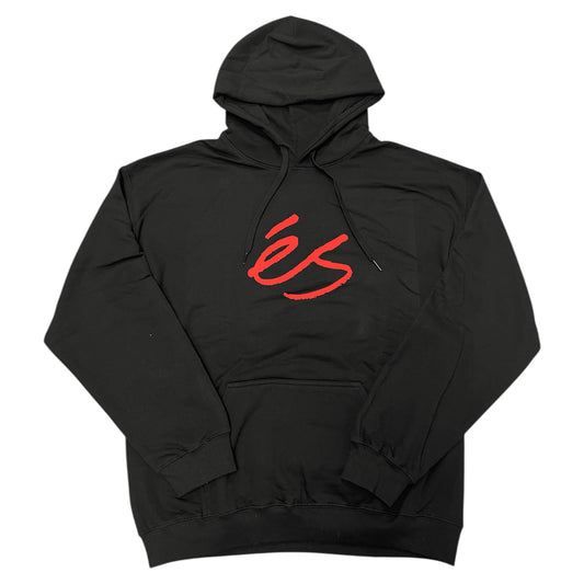 ES SCRIPT FLEECE HOODIE BLACK