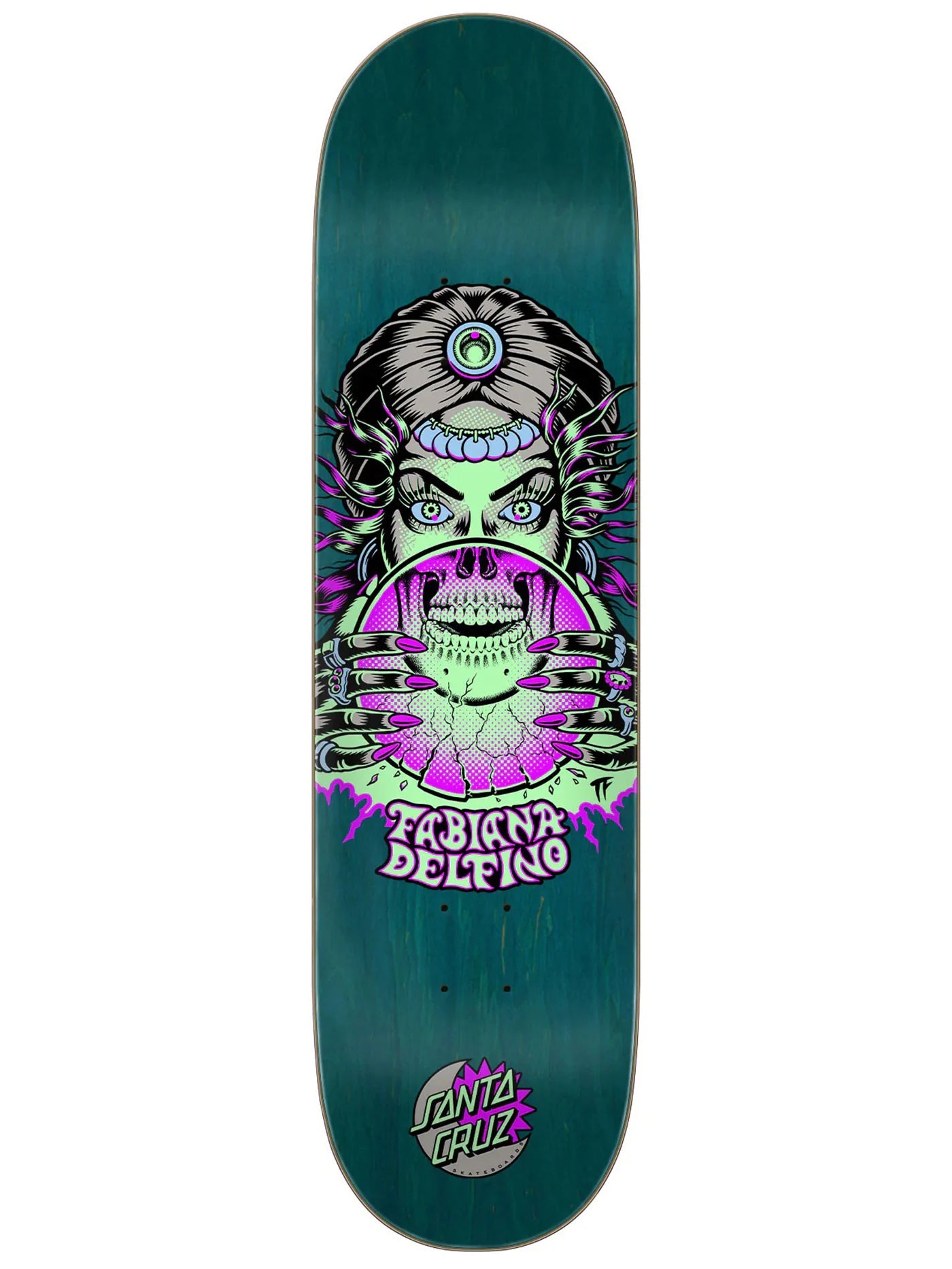 SANTA CRUZ DELFINO FORTUNE TELLER GLOW VX DECK 8.25