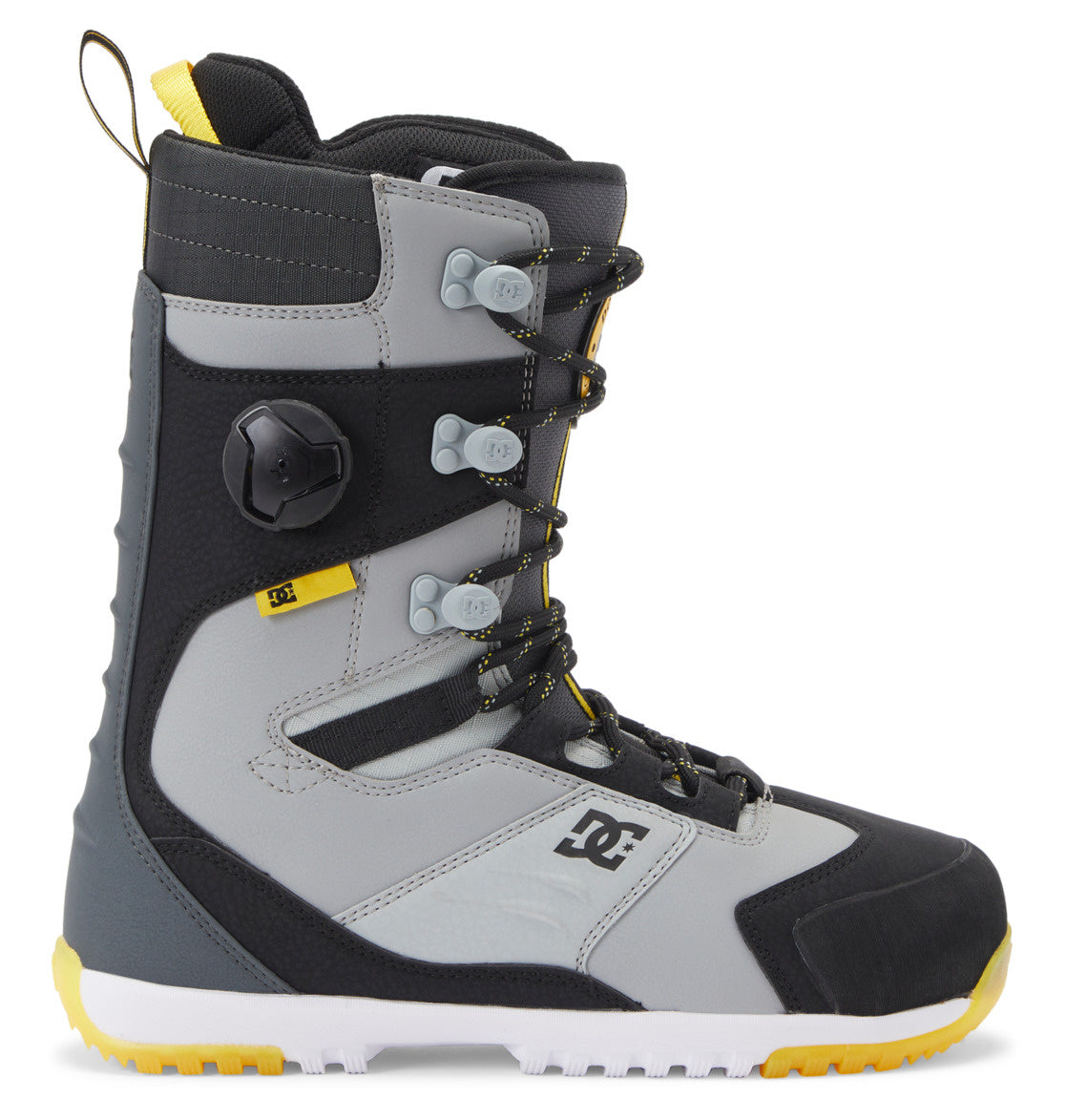 DC PREMIER HYBRID BOA SNOWBOARD BOOTS BLACK/GREY/YELLOW 2024