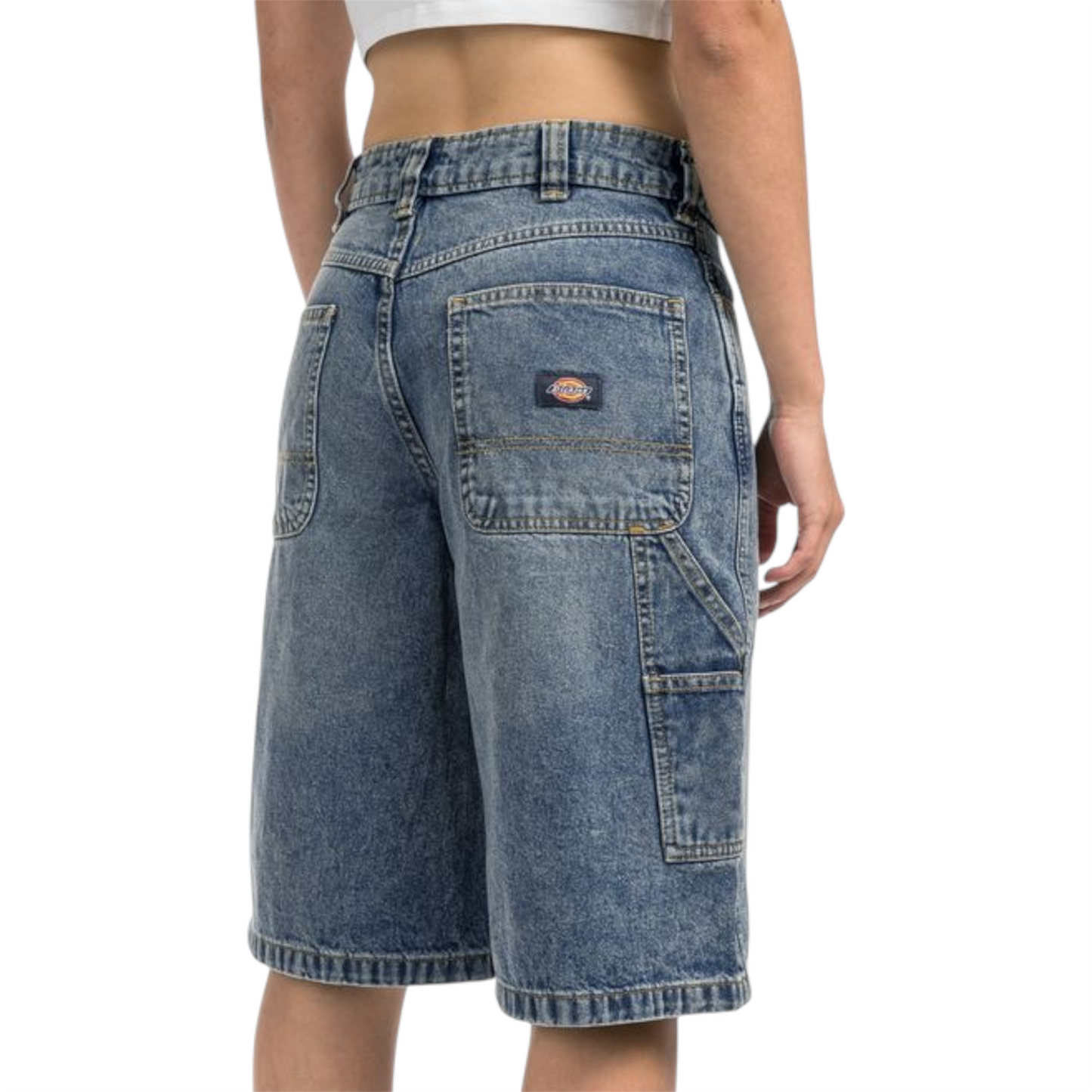 DICKIES WOMENS WOVEN DENIM SHORTS