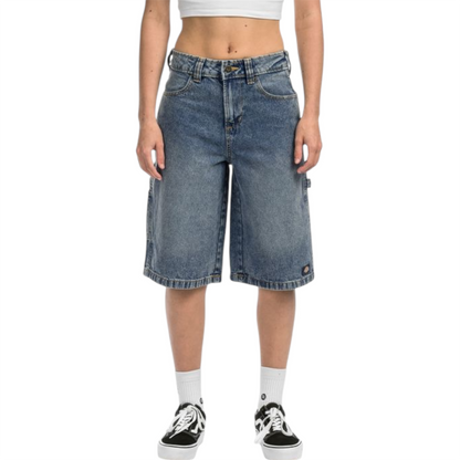 DICKIES WOMENS WOVEN DENIM SHORTS