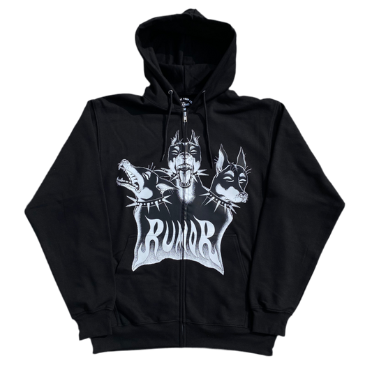 RUMOR HELL HOUNDZ ZIP HOODIE