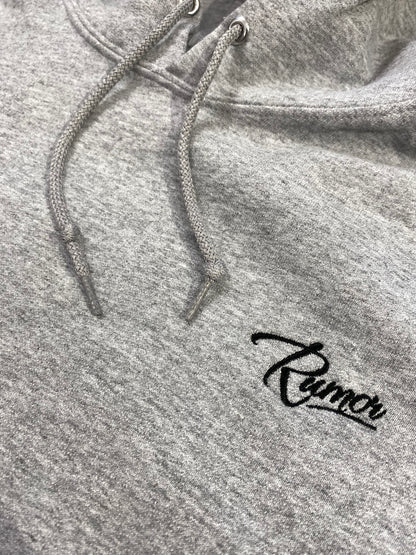 SWEAT À CAPUCHE RUMOR SCRIPT GRIS