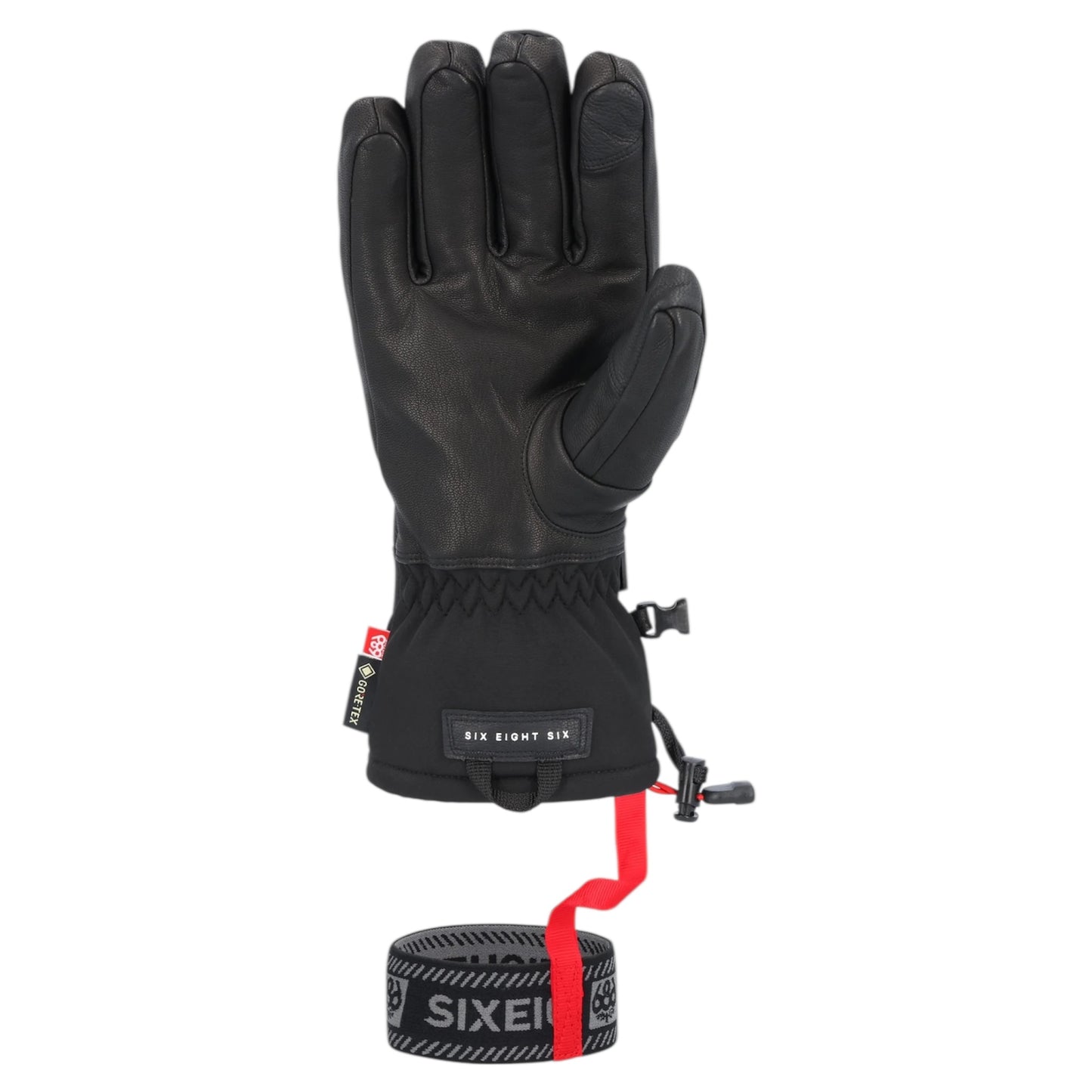 686 MENS GORE-TEX LEATHER LINEAR GLOVE BLACK 2026