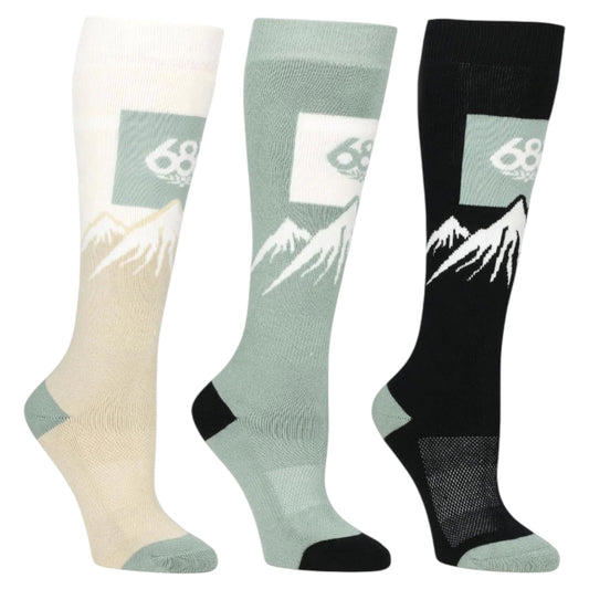 686 WOMENS SNOW CAPS SOCK 3-PACK