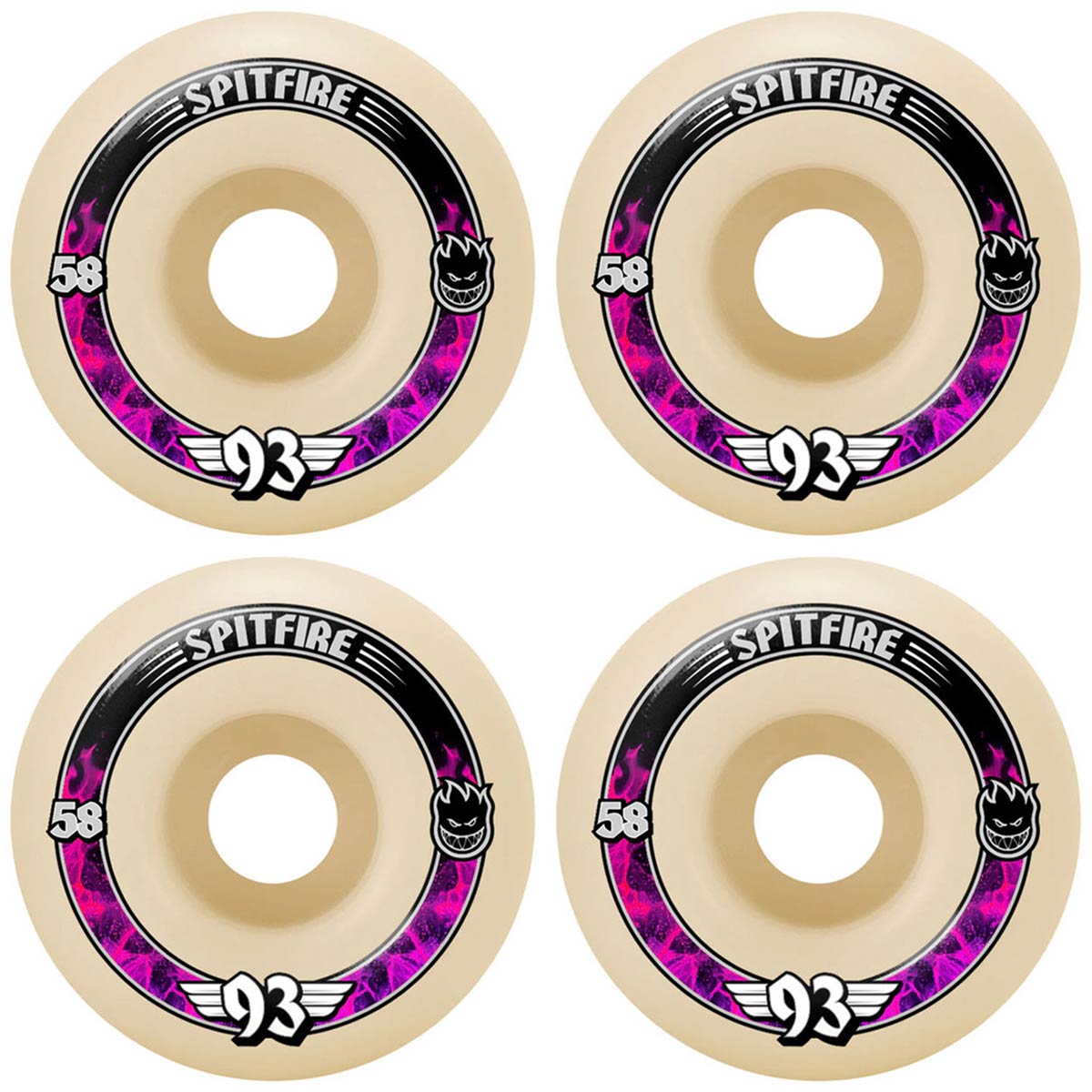 SPITFIRE F4 SOFT SLIDERS 93A RADIAL WHEELS 58MM