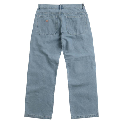 DICKIES WOMENS DOUBLE KNEE DENIM JEAN LIGHT DENIM