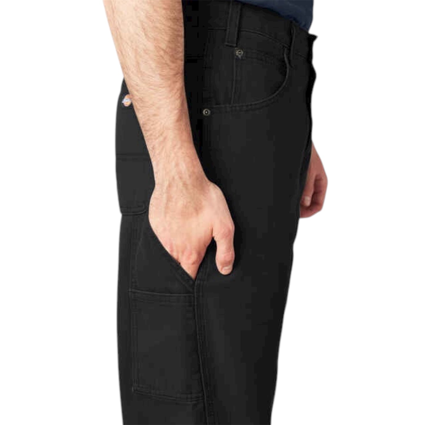 DICKIES MENS DUCK CARPENTER JEAN RINSED BLACK