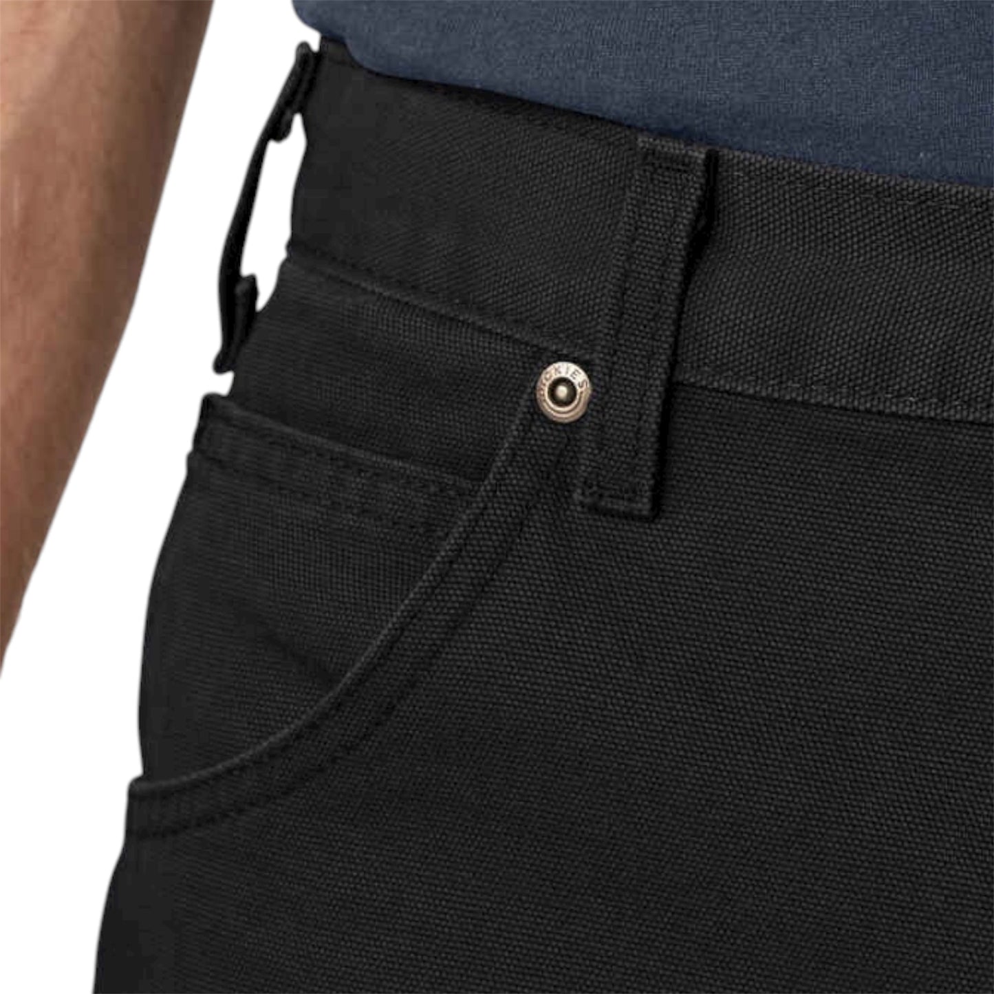 DICKIES MENS DUCK CARPENTER JEAN RINSED BLACK