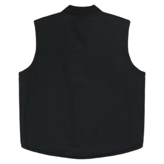 DICKIES DUCK LINED VEST STONEWASHED BLACK