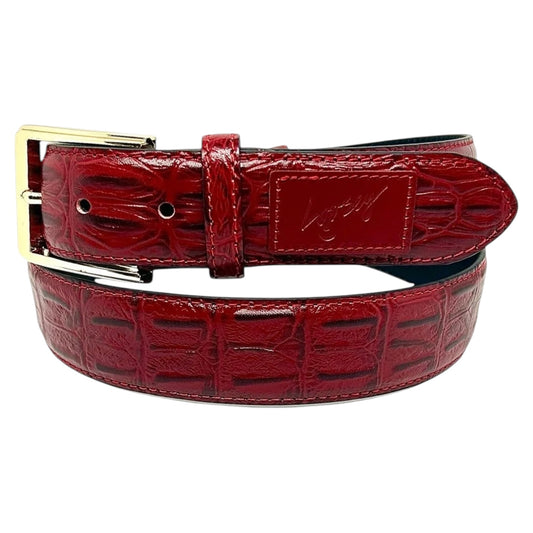 LOOSEY PREMIUM MATT PRICE CROCK SKIN BELT RED