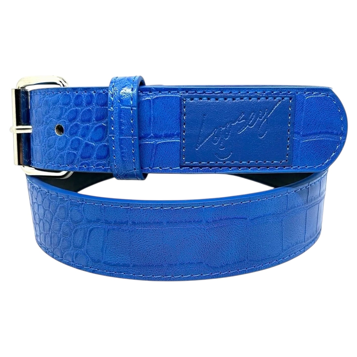 LOOSEY PREMIUM CROCK SKIN BELT BLUE